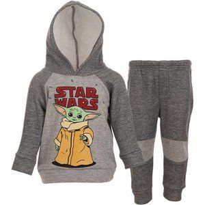 STAR WARS The Child Pullover Hoodie and Pants Outfit Set Infant to Big Kid